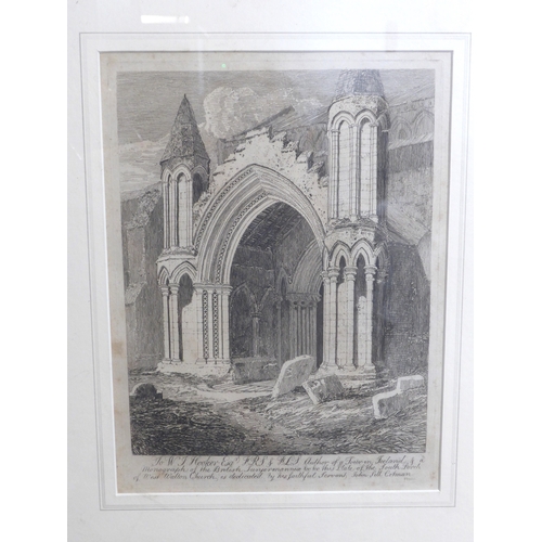 6006 - Twelve framed and glazed engravings after John Sell Cotman (1782-1842) including Bohn editions of 18... 