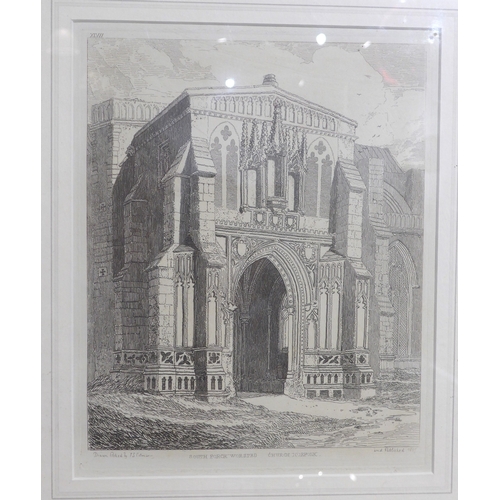 6006 - Twelve framed and glazed engravings after John Sell Cotman (1782-1842) including Bohn editions of 18... 