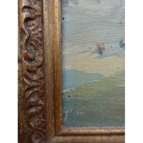 6067 - CHARLES ERNEST CUNDALL RA RWS RP (1890-1971) An ornate gilt framed oil on canvas titled 'From The Po... 