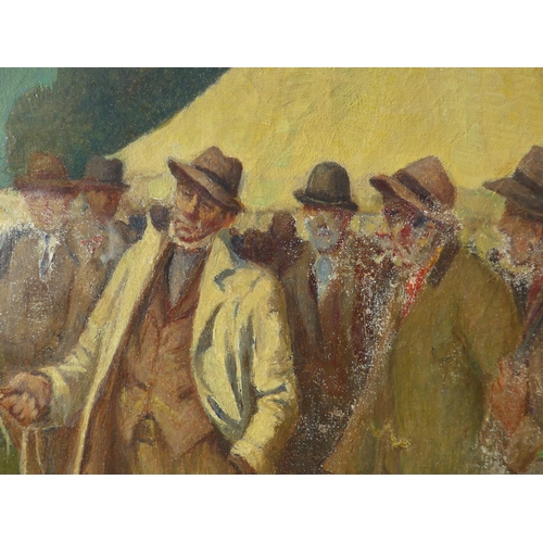 6050 - EDWARD BRIAN SEAGO RBA ARWS RWS (1910-1974) (ARR) An oil on canvas titled 'The County Show', depicti... 