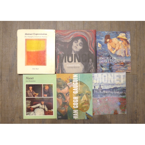 6106 - Six art related reference books including Edvard Munch, Van Gogh, American Impressionism, Abstract E... 