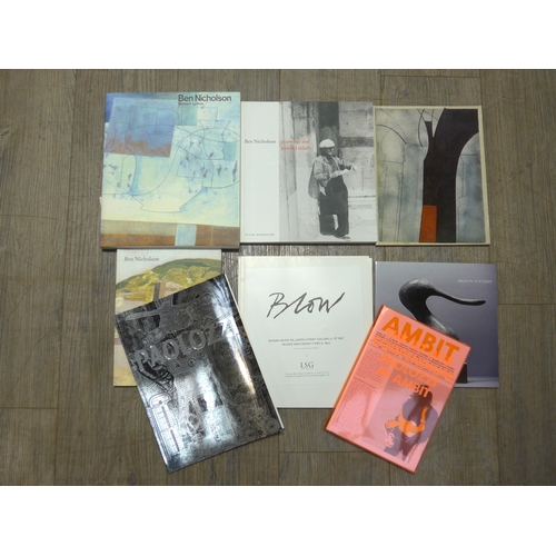 6108 - Nine art related reference books including Ben Nicholson, Breon O'Casey, Eduardo Paolozzi etc