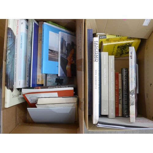 6117 - Two boxes of contemporary art related books including exhibition catalogues, artists reference etc.