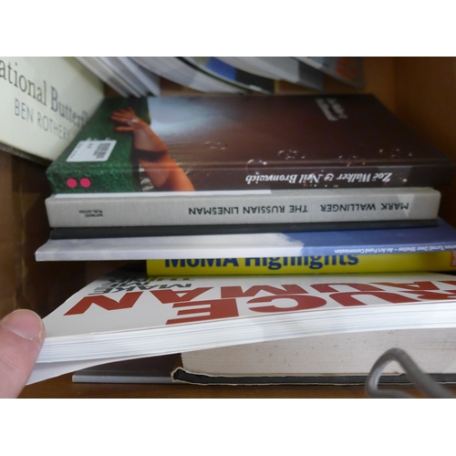 6117 - Two boxes of contemporary art related books including exhibition catalogues, artists reference etc.