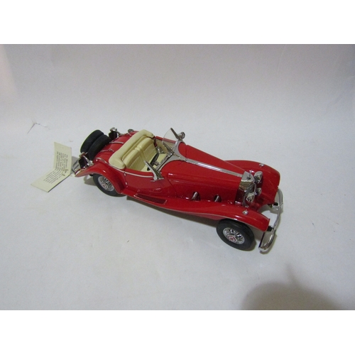 4351 - A Franklin Mint Mercedes 500k Special Roadster model (a/f). With handmade display box (missing panel... 