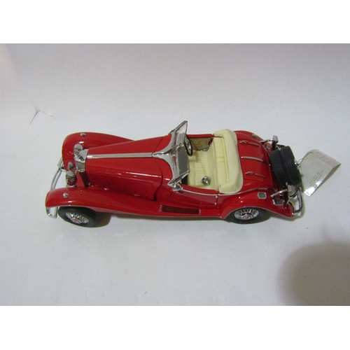 4351 - A Franklin Mint Mercedes 500k Special Roadster model (a/f). With handmade display box (missing panel... 