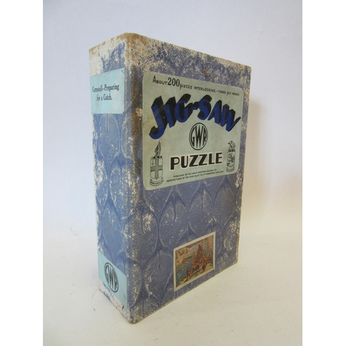 1434 - Four boxed G.W.R. wooden jigsaw puzzles