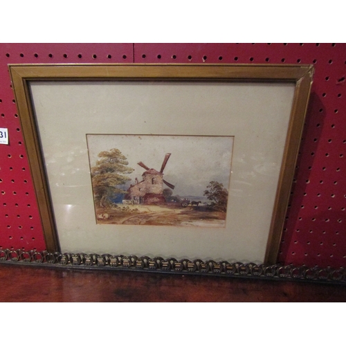 4031 - A pair of 19th Century small watercolour rural scenes, framed and glazed, 13.5cm x 18.5cm image size... 