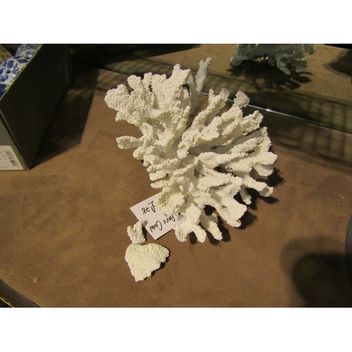 4334 - A white faux coral sculpture, a/f