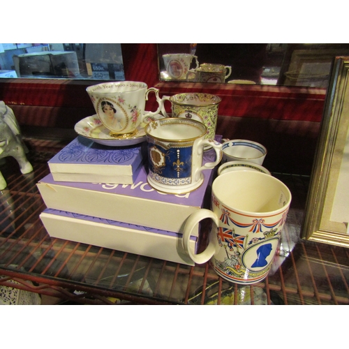 4344 - A collection of mainly Elizabeth II Royal commemorative wares including Wedgwood Jasperware