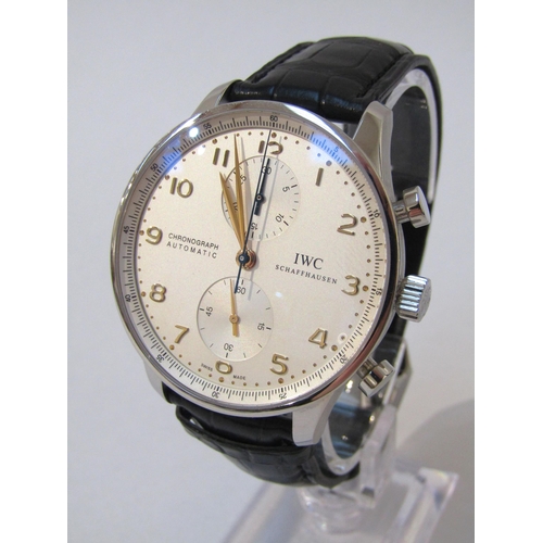 8188 - An IWC (International Watch Company) Schaffhausen Portugieser (Portuguese) automatic chronograph wri... 