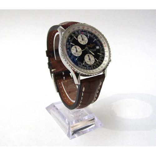 8187 - BREITLING: A Breitling Navitimer stainless steel cased automatic chronograph wristwatch, model ref. ... 