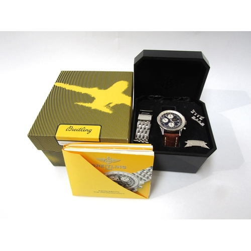 8187 - BREITLING: A Breitling Navitimer stainless steel cased automatic chronograph wristwatch, model ref. ... 