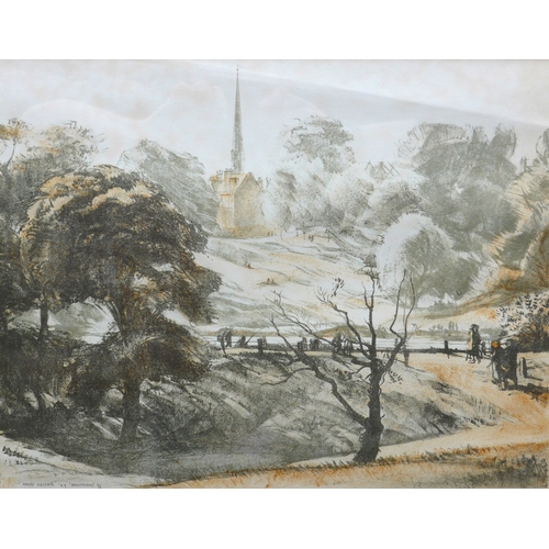 6061 - HENRY HOLZER (1907-2007) A collection of printed, pencil drawn and watercolour landscape works inclu... 