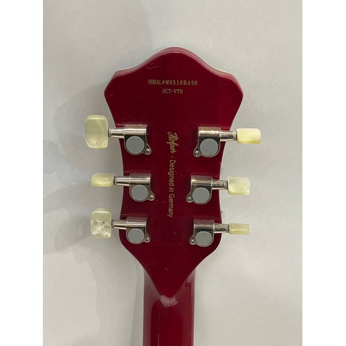 5109 - A Hofner 'Contempoary Series' Verithin electric guitar in the 335 style, cherry body