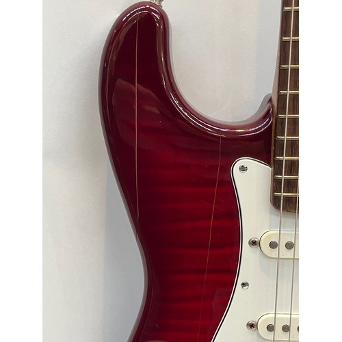 5107 - A Fender Stratocaster made in Japan (MIJ) circa  1993-94, Foto-Flame Crimson body, made in the Fuji-... 