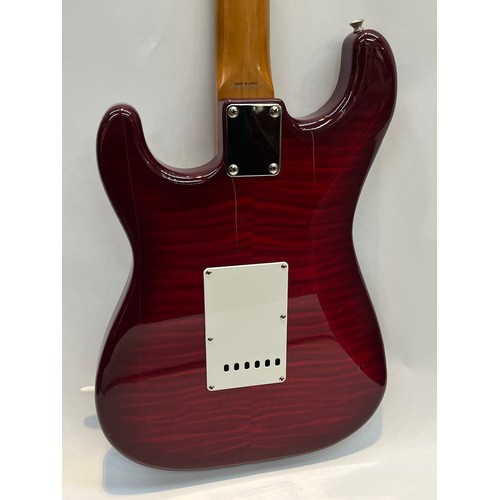 5107 - A Fender Stratocaster made in Japan (MIJ) circa  1993-94, Foto-Flame Crimson body, made in the Fuji-... 