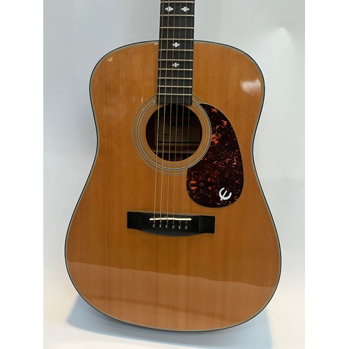 5086 - An Epiphone acoustic guitar in the western style, soft cased