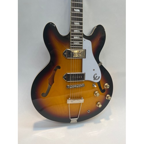 5077 - An Epiphone Casino electric guitar, sunburst body, made in China, serial number 15041502069, Qingdao... 