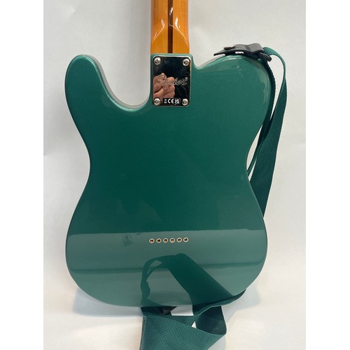 5076 - A Fender Squier Thinline Telecaster, green body, made in Indonesia, serial number 155122008922