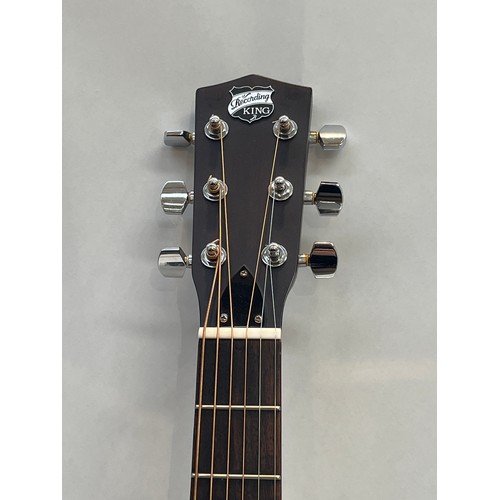 5075 - A Recording King RM-998-D 'Chicken Feet' resonator, nickel plated bell brass, with internal pickup, ... 