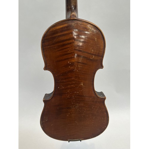 5052 - A 19th Century Henry Betts violin, full size (4/4), label dated 1820, two piece maple back, wooden e... 