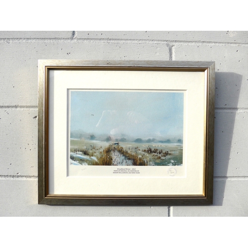 6063 - KIERON WILLIAMSON (b.2002) A framed and glazed limited edition print - 'Broadland Winter -2012'. Pen... 