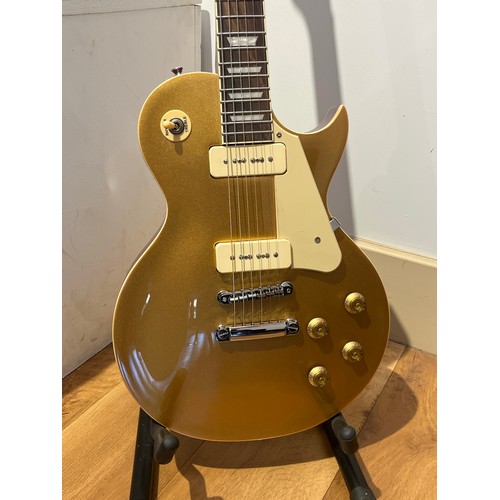 5087 - A 'Vintage' Les Paul gold top style electric guitar with upgraded bareknuckle P90 pickups