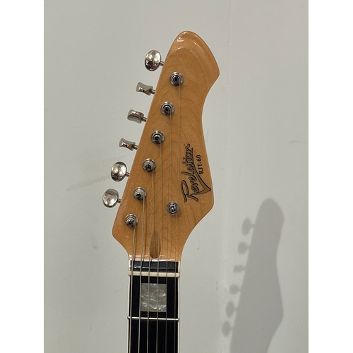 5088 - A Revelation RJT-60 model Jazzmaster style electric guitar, cream body with tortoiseshell effect gua... 