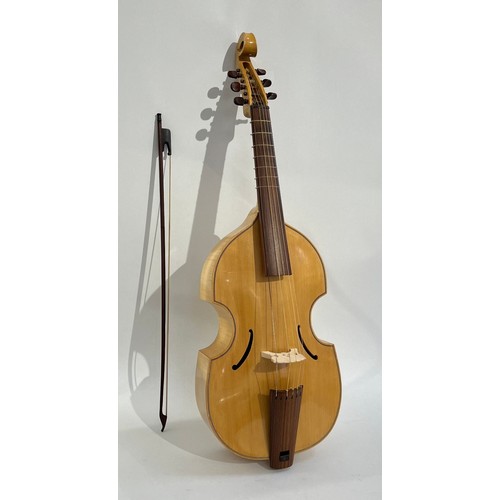 5074 - A Michael Plant viol, tenor, circa 1976, Baroque style, standard pitch, cased with Conrad Gotz bow