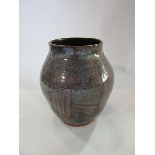 1409 - Various Studio pottery to include a baluster form example, drip glazed design, signed to base, a con... 