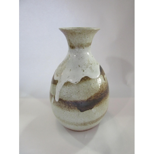 1409 - Various Studio pottery to include a baluster form example, drip glazed design, signed to base, a con... 