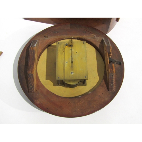 8022 - An early 20th Century mahogany cased dial clock by Charles Deprez of Bristol, German movement, 7.5''... 