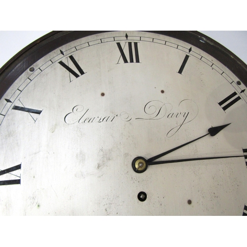 8026 - A mahogany cased wall hanging dial clock by Eleazar Davy of Yarmouth, with a 12