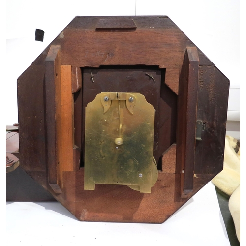 8015 - A mid 19th Century octagonal mahogany cased drop-dial wall clock by Thomas Iorns of Alcester, with f... 