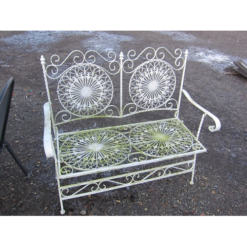 3237 - A Decorative metal garden bench