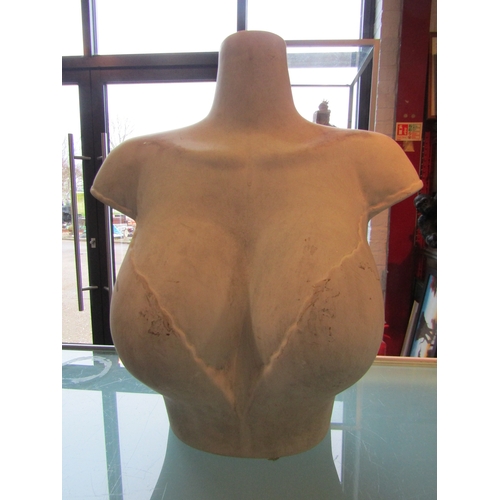 1197 - A ceramic wall pocket in the form of a females bust, 36cm high