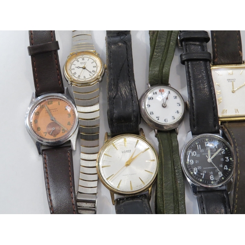 8163 - A quantity of wristwatches including a Seiko 5, Ingersoll, Kered, various other Seiko watches, etc. ... 