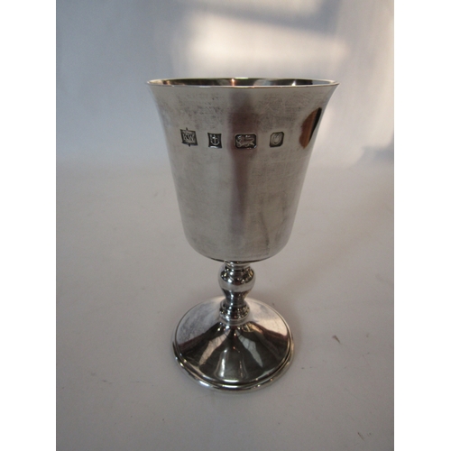 1358 - A silver goblet, KW, Birmingham, 1988, 13cm tall