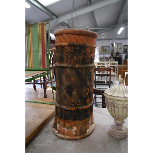 2023 - A pair of terracotta chimney pots