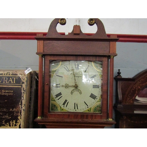 1050 - An early-mid 19th Century T.C. Skarratt (Thomas Carelton) Of Kington longcase clock, painted dial wi... 