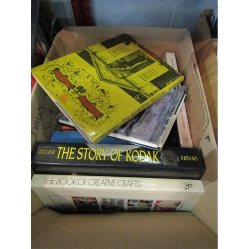 1230 - Two boxes of assorted books to include biographies, reference regarding camera's, crafts, History of... 