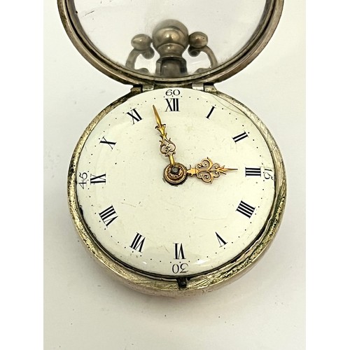 5226 - WILLIAM TOLEMAN OF CAERNARVON: An 18th Century tortoiseshell and Piqué work pair cased pocket watch,... 