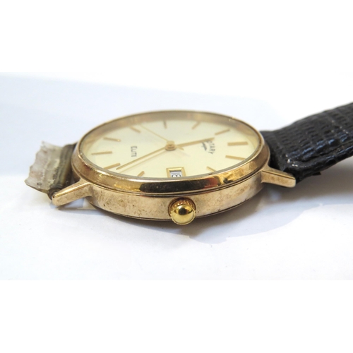 8139 - ROTARY: Two Rotary gentleman's wristwatches, one a 9ct gold cased Rotary Elite, cream dial with bato... 