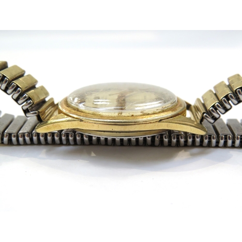 8172 - A circa 1960s gentleman's gold plated Borel Datopic wristwatch, with automatic movement, the champag... 