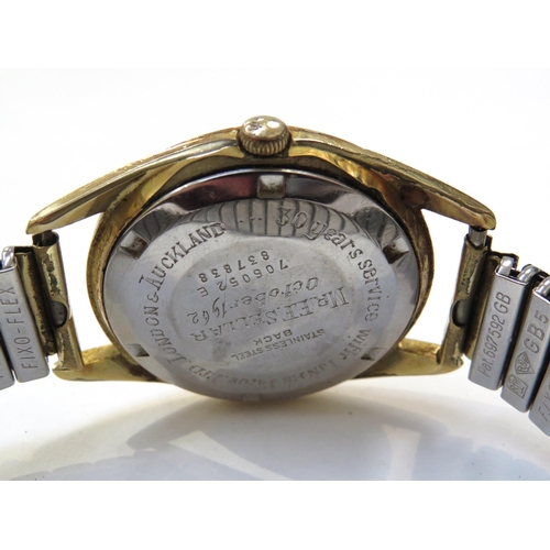 8172 - A circa 1960s gentleman's gold plated Borel Datopic wristwatch, with automatic movement, the champag... 