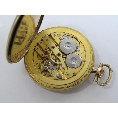 8134 - An early 20th Century IWC (International Watch Company) Schaffhausen 14ct gold cased open faced pock... 