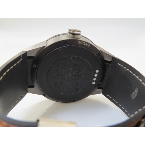 8192 - TAG HEUER: A Tag Heuer 'Connected' Smartwatch, the round digital display on a leather and rubber bra... 