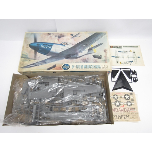 5076A - Two Airfix Superkit Series 1:24 scale military aircraft plastic model kits to include 09321-1 Messer... 