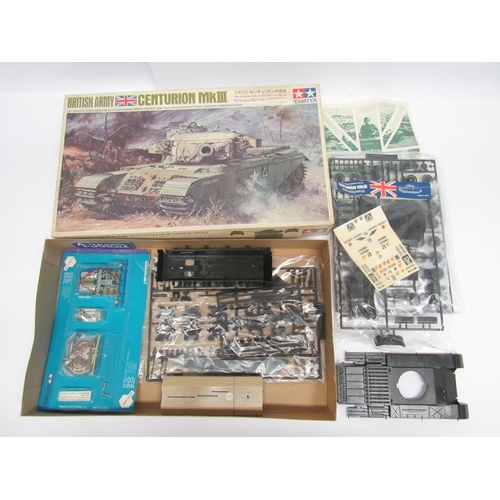 5075 - Three Tamiya 1:35 scale military vehicle plastic model kits to include Jagdpanzer V German Army Tank... 